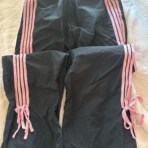 pacsun parachute pants with bow detailing